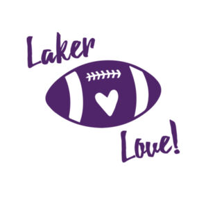 Laker Football Love Design