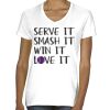 Ladies' Midweight V-Neck T-Shirt Thumbnail