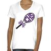 Ladies' Midweight V-Neck T-Shirt Thumbnail