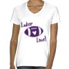 Ladies' Midweight V-Neck T-Shirt Thumbnail