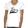 Ladies' Midweight V-Neck T-Shirt Thumbnail