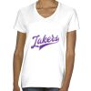 Ladies' Midweight V-Neck T-Shirt Thumbnail