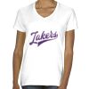 Ladies' Midweight V-Neck T-Shirt Thumbnail