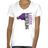 Ladies' Midweight V-Neck T-Shirt Thumbnail