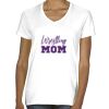 Ladies' Midweight V-Neck T-Shirt Thumbnail