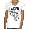 Ladies' Midweight V-Neck T-Shirt Thumbnail